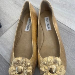 steve madden gold flats